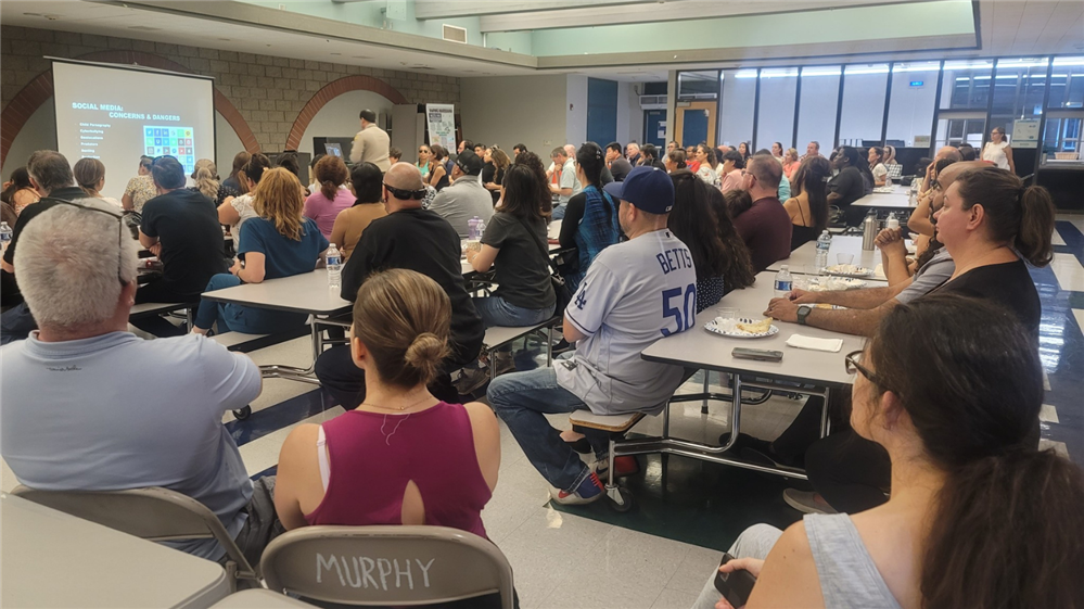  Photo of parents and guardians attending Parent Info Forum